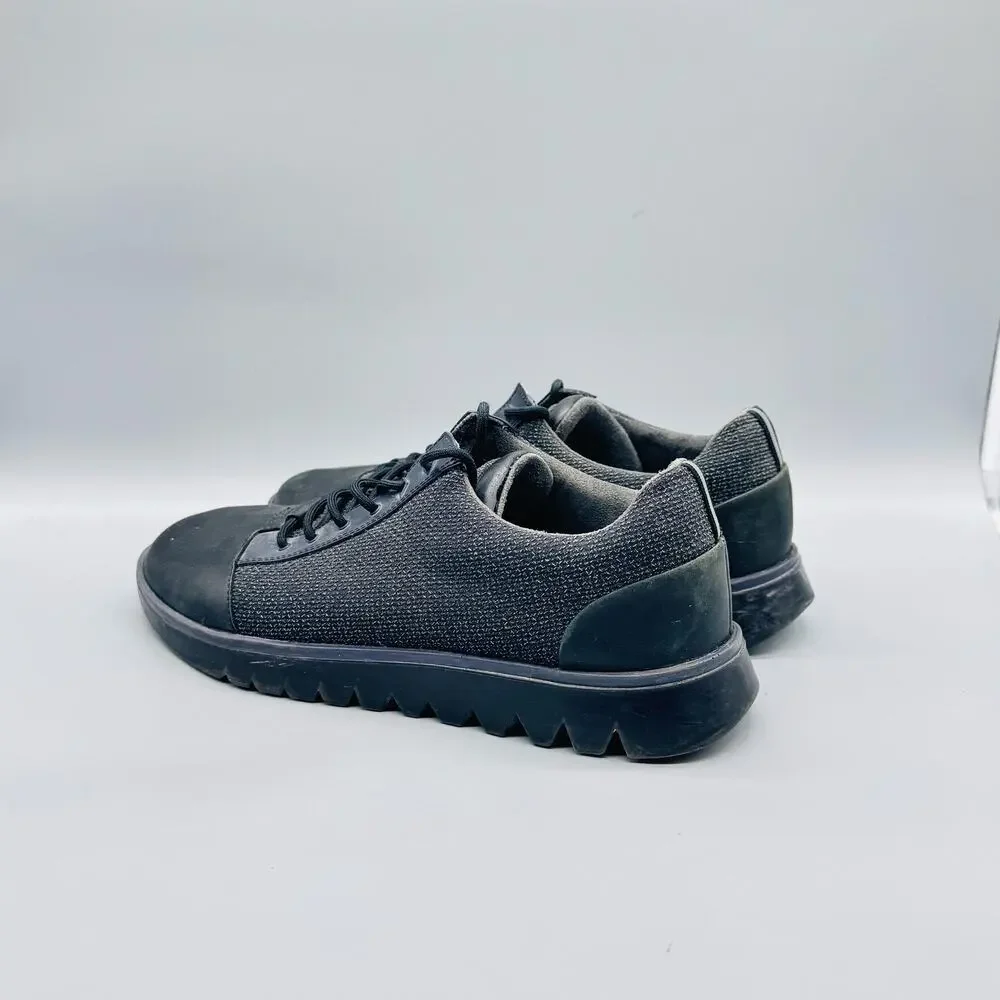 Camper Shoes Mens 9 Black Leather Textile Low Top Casual Sneakers Comfort